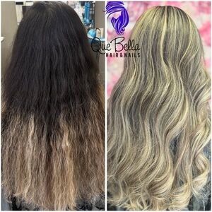Hair Extensions - Black and Blonde